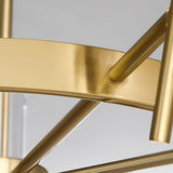 Luxury Gold Metal Ring Crystal Chandelier Elegant Pendant Lighting for Living and Dining Rooms