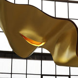 Luxury Gold Ribbon Crown LED Pendant Light Modern Hanging Chandelier Fixture