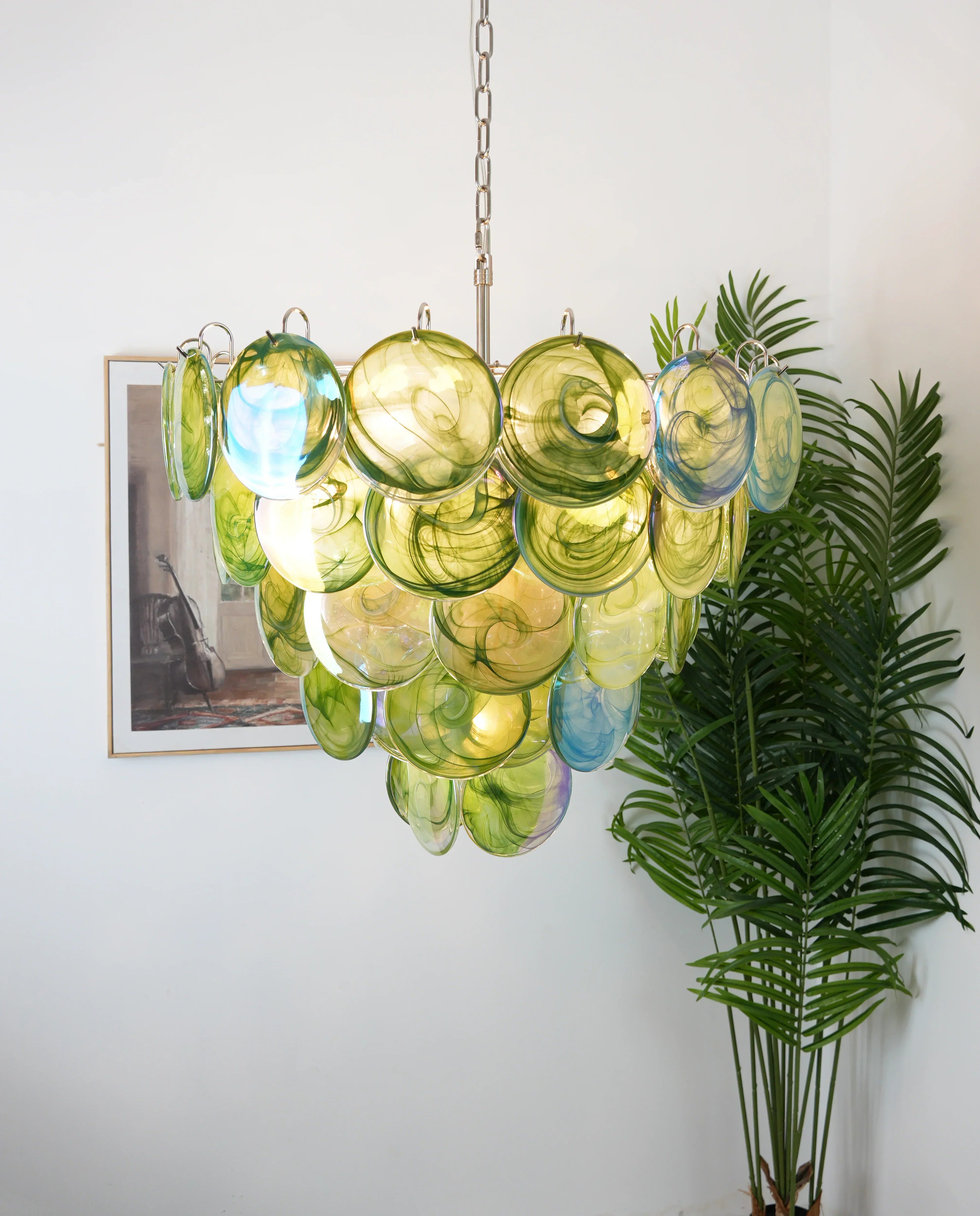 luxury-green-murano-iridescent-glass-disc-chandelier-elegant-mid-century-modern-ceiling-lamp