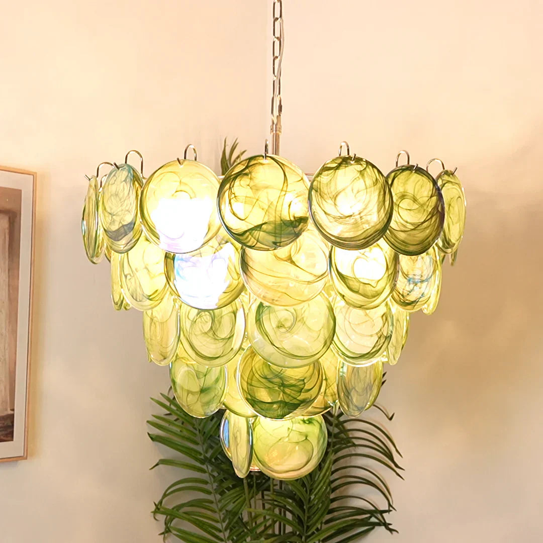 luxury-green-murano-iridescent-glass-disc-chandelier-elegant-mid-century-modern-ceiling-lamp