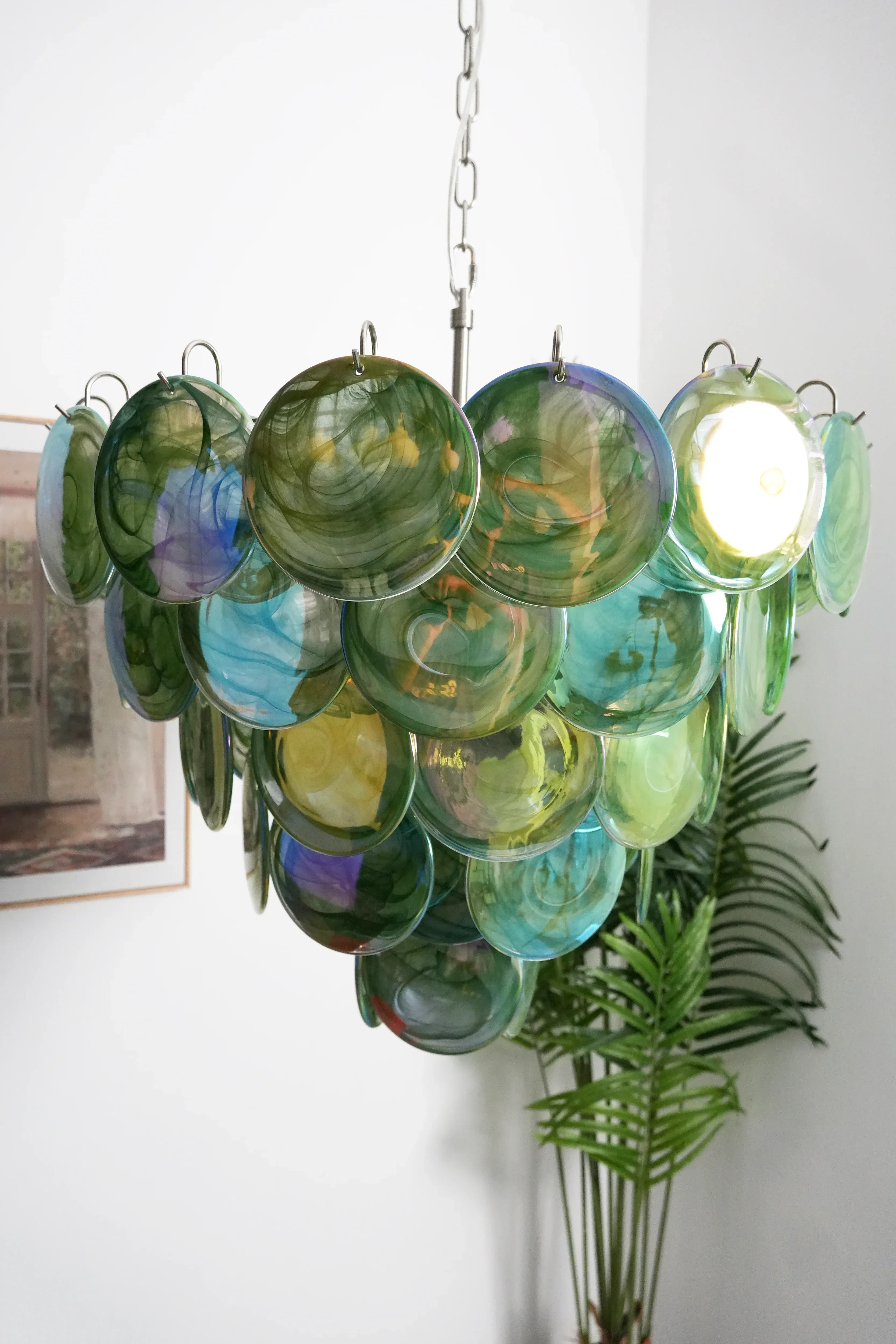 luxury-green-murano-iridescent-glass-disc-chandelier-elegant-mid-century-modern-ceiling-lamp