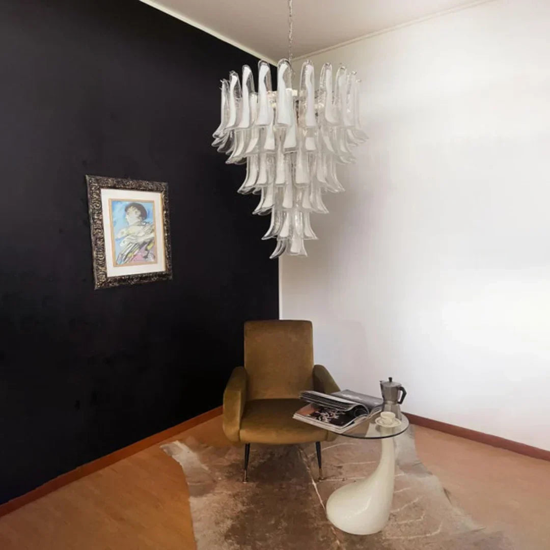luxury-handcrafted-clear-glass-petal-chandelier-vintage-murano-style-hanging-light