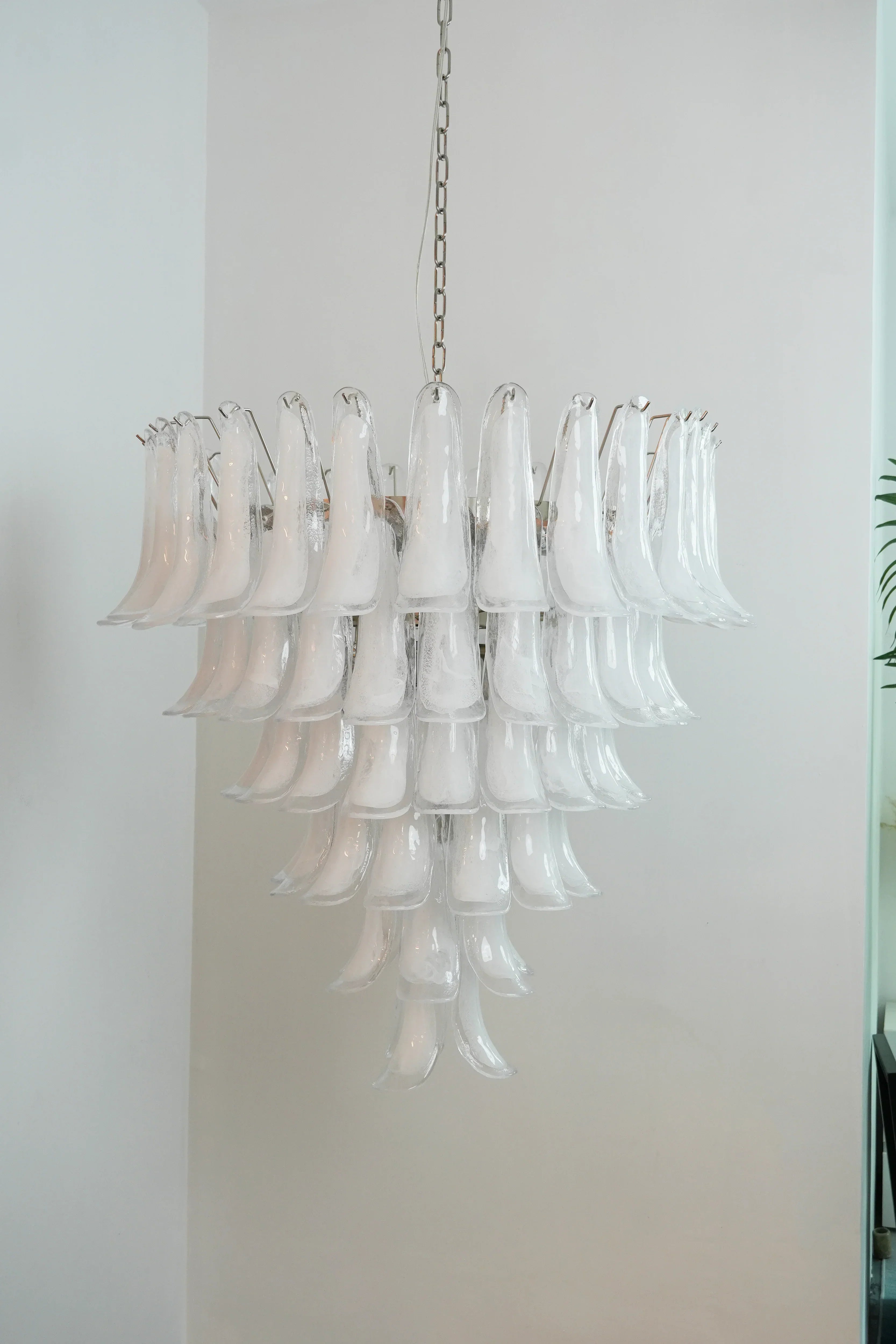 luxury-handcrafted-clear-glass-petal-chandelier-vintage-murano-style-hanging-light