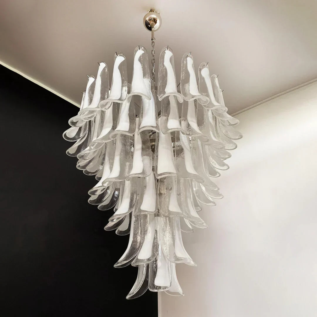 luxury-handcrafted-clear-glass-petal-chandelier-vintage-murano-style-hanging-light