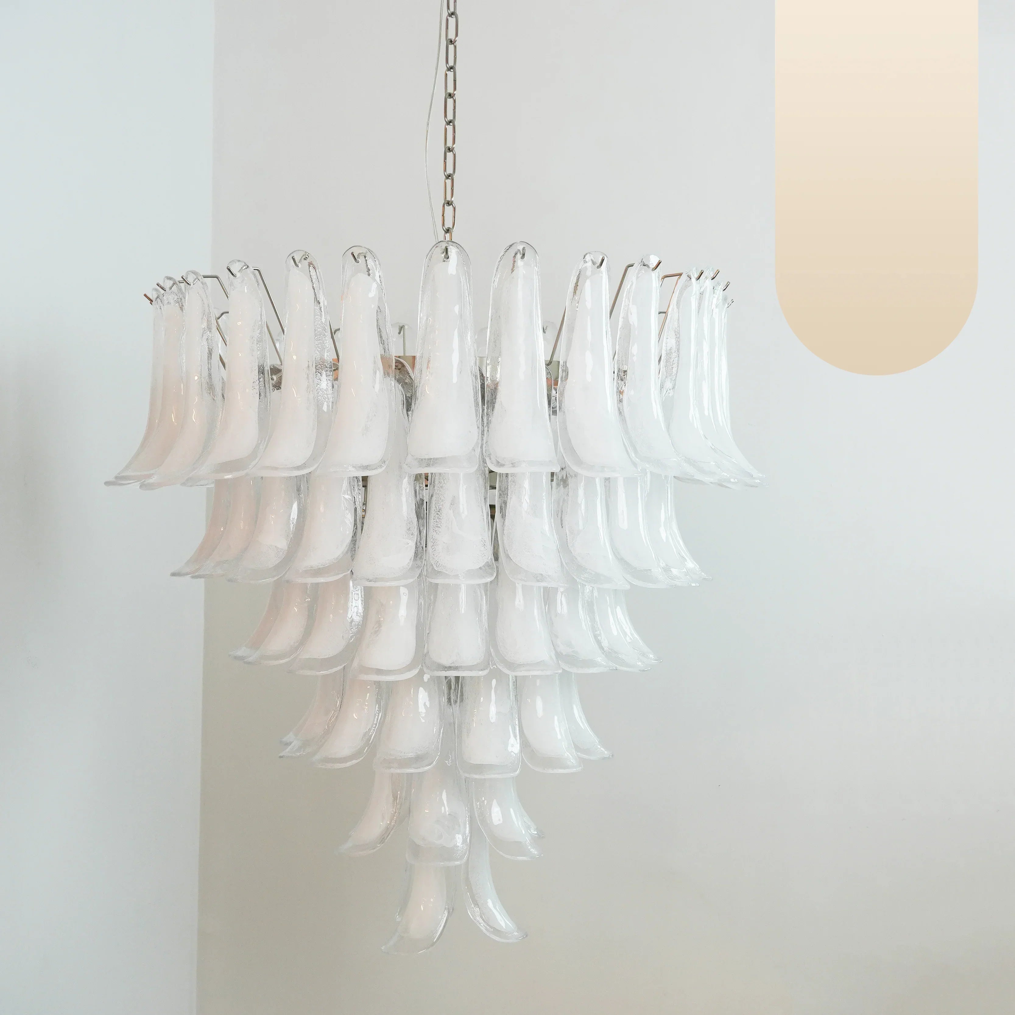 luxury-handcrafted-clear-glass-petal-chandelier-vintage-murano-style-hanging-light