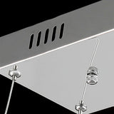 Luxury K9 Crystal Double C Ring Pendant Light Modern Silver Stainless Steel LED Chandelier Lighting