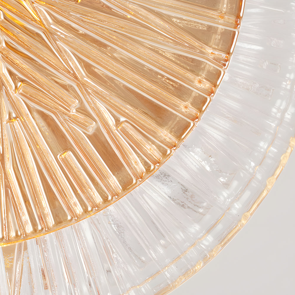 Luxury LED Crystal Glass Disc Pendant Light Modern Round Gold Hanging Lamp for Dining Room and Bedroom