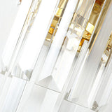 Luxury Modern Crystal Wall Sconce Gold and Black Hardware LED Light Fixture for Bedroom