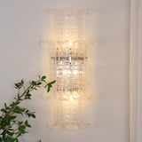 Luxury Murano Glass Textured Wall Sconce Modern Chrome Indoor Lighting Fixture
