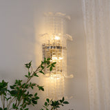 Luxury Murano Glass Textured Wall Sconce Modern Chrome Indoor Lighting Fixture