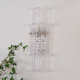 Luxury Murano Glass Textured Wall Sconce Modern Chrome Indoor Lighting Fixture