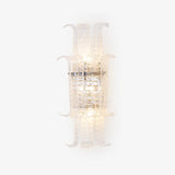 Luxury Murano Glass Textured Wall Sconce Modern Chrome Indoor Lighting Fixture