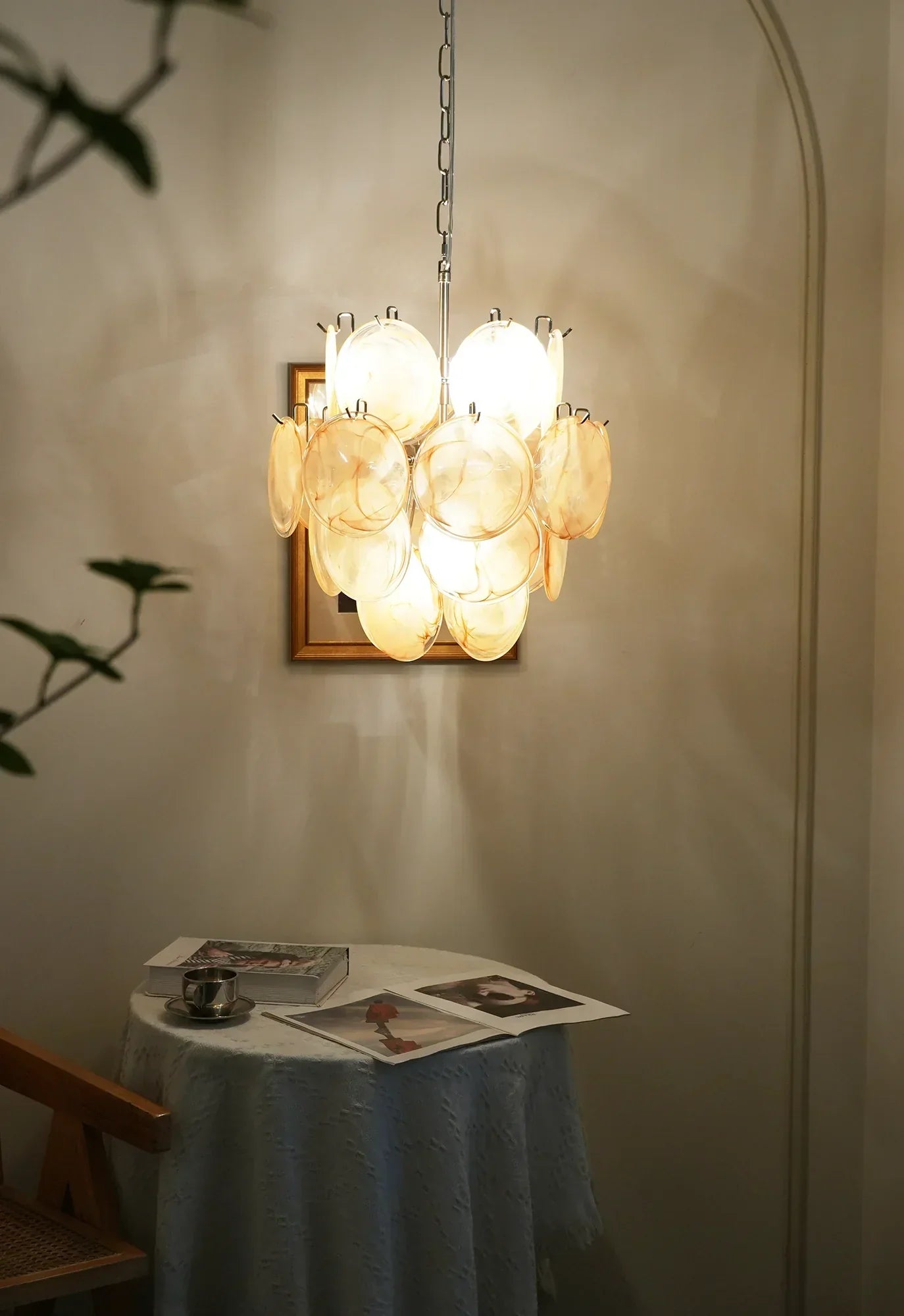 luxury-murano-gold-glass-disk-chandelier-vintage-style-pendant-light-for-elegant-living-room