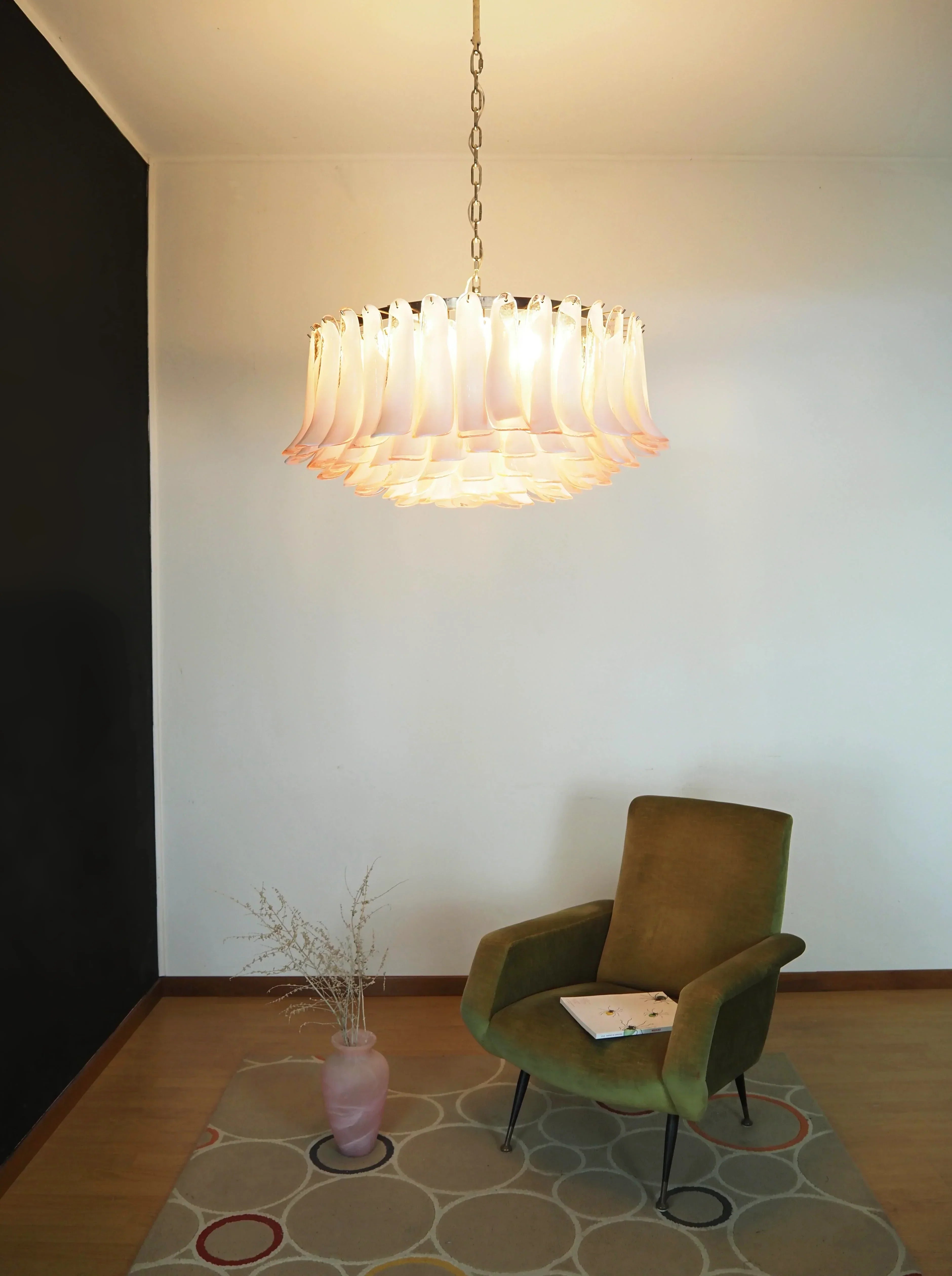 luxury-murano-pink-glass-petal-chandelier-with-gold-chrome-or-nickel-metal-finish