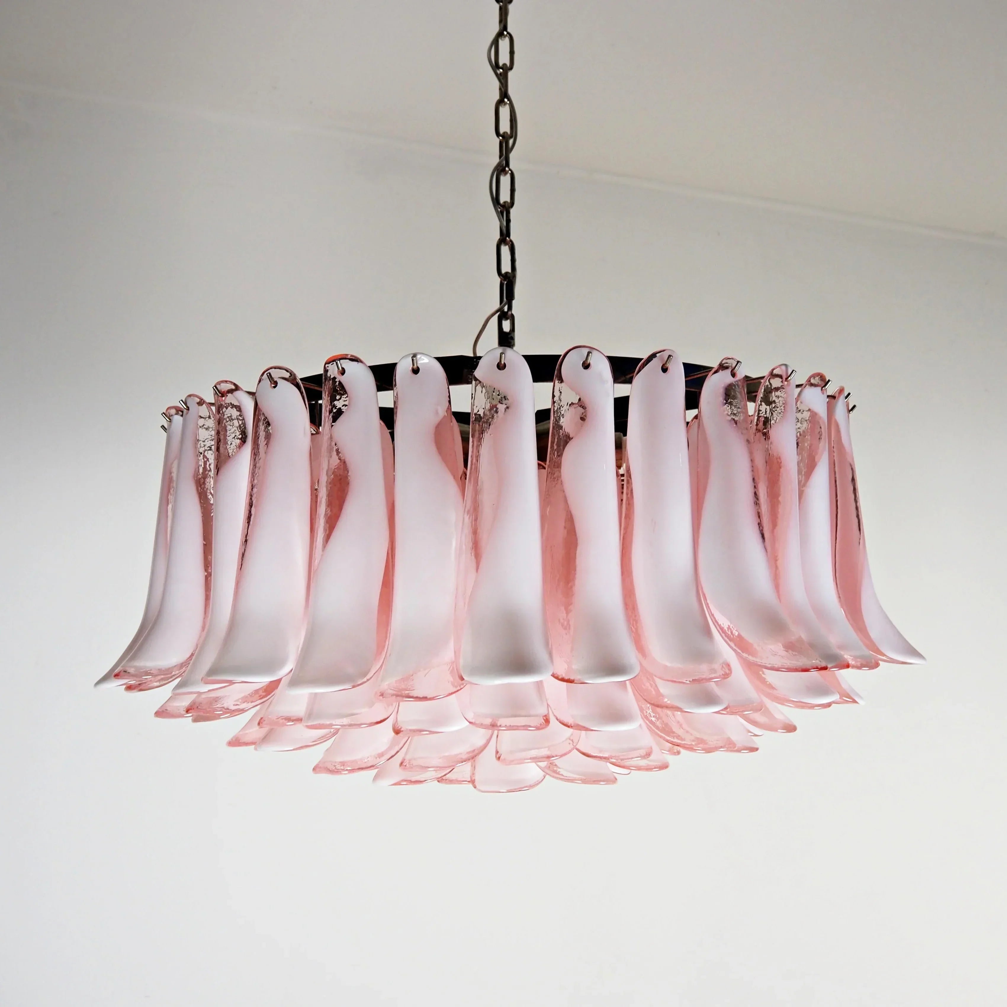 luxury-murano-pink-glass-petal-chandelier-with-gold-chrome-or-nickel-metal-finish