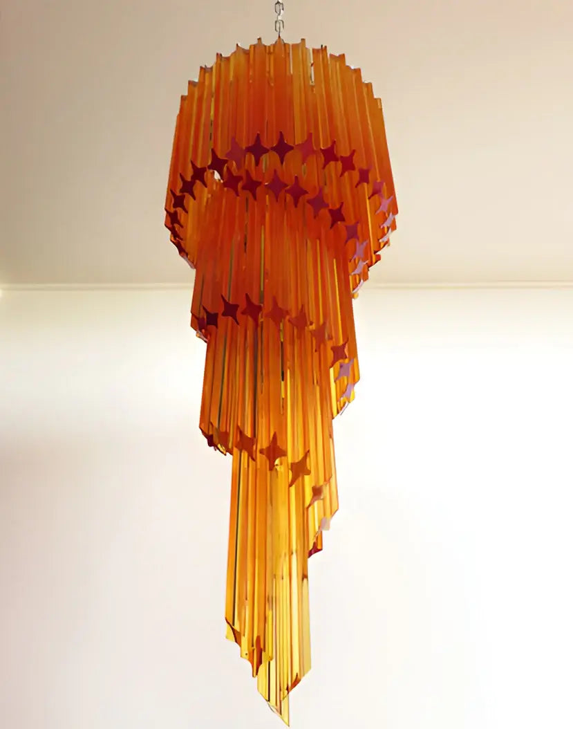 luxury-murano-style-spiral-amber-prism-glass-chandelier-for-elegant-entryways-and-foyer