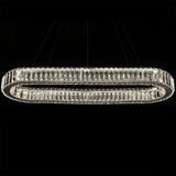 Luxury Oval Crystal Ring Pendant Chandelier Modern Gold and Chrome LED Hanging Ceiling Light