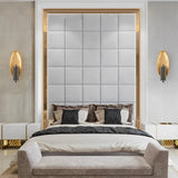 Luxury Oval Iron Wall Lamp Electroplated Postmodern Minimalist Sconce for Bedroom