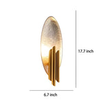 Luxury Oval Iron Wall Lamp Electroplated Postmodern Minimalist Sconce for Bedroom
