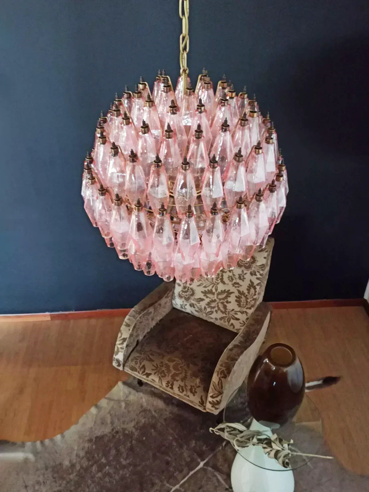 luxury-pink-murano-poliedri-glass-chandelier-modern-spherical-pendant-light-fixture
