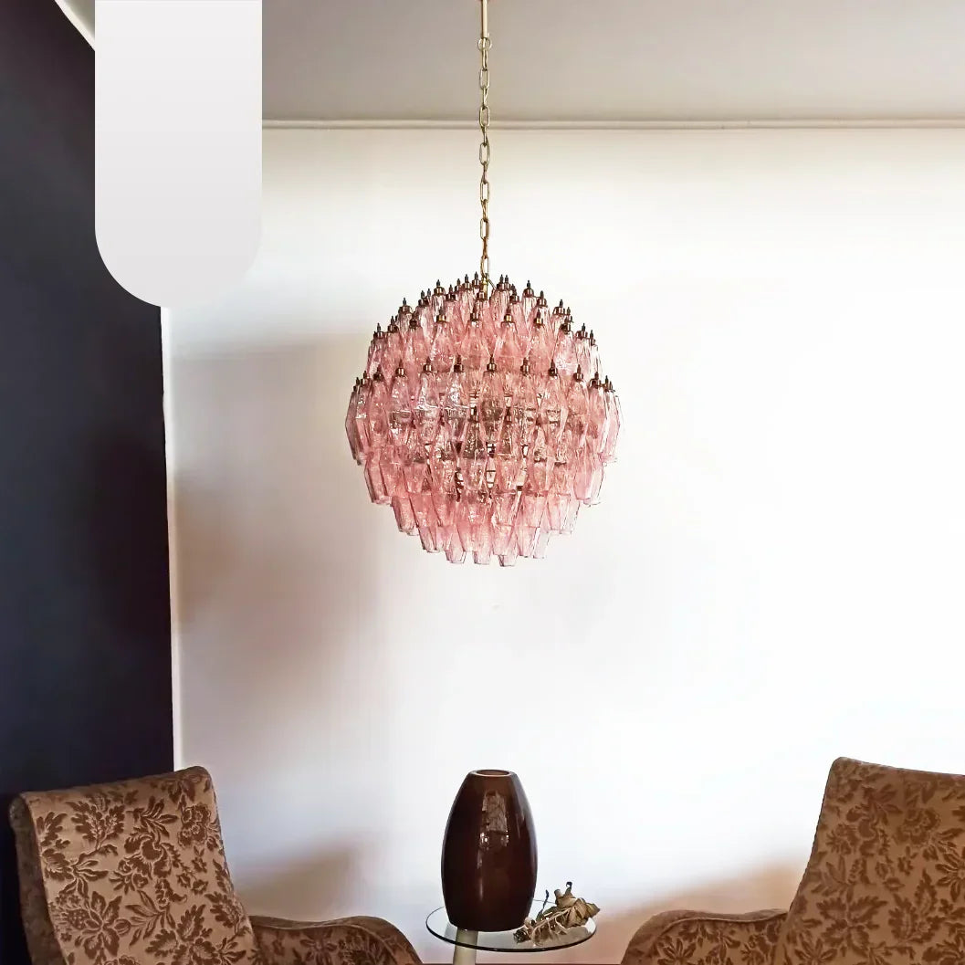 luxury-pink-murano-poliedri-glass-chandelier-modern-spherical-pendant-light-fixture