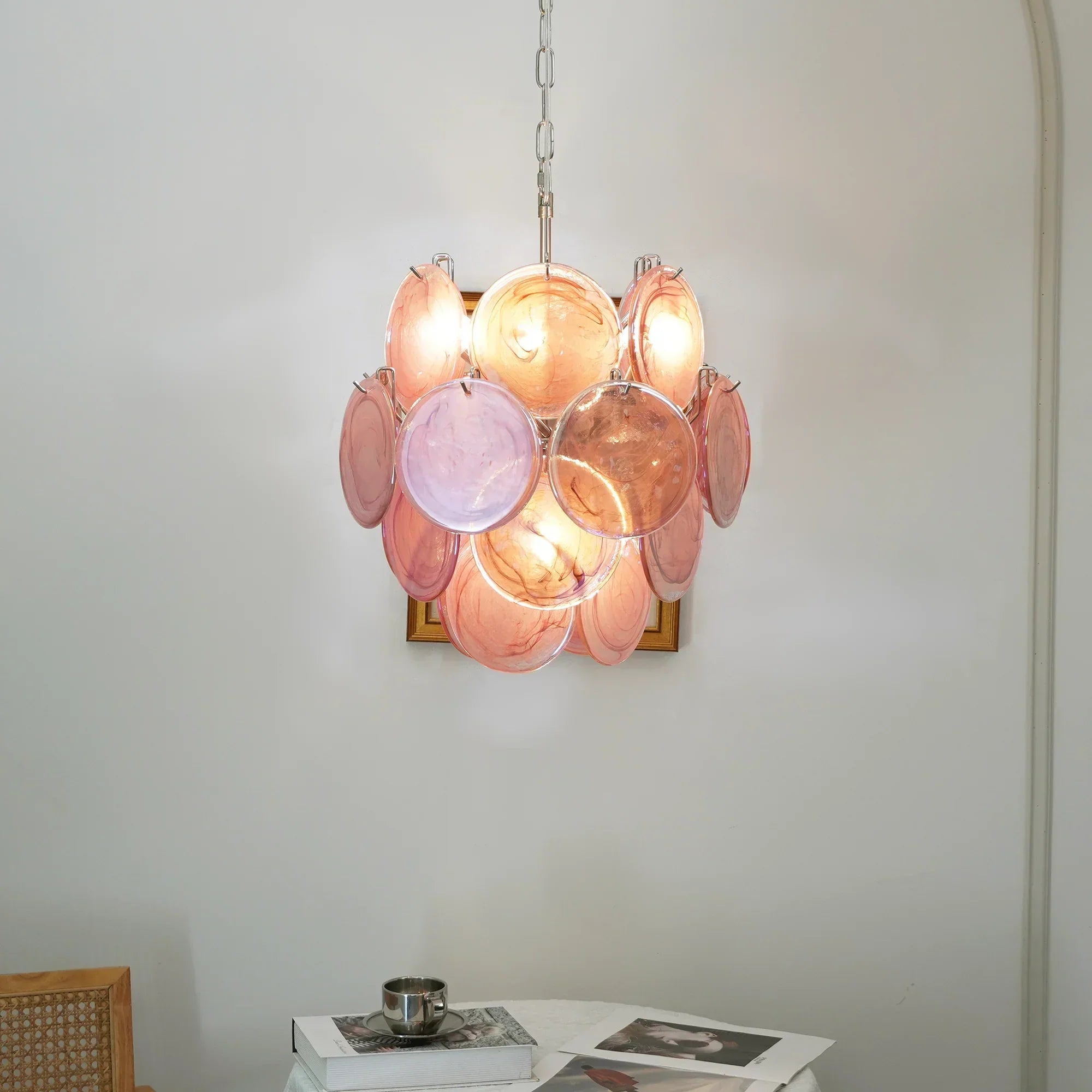 luxury-pink-murano-style-glass-disk-chandelier-elegant-mid-century-ceiling-light
