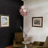 luxury-pink-murano-style-glass-disk-chandelier-elegant-mid-century-ceiling-light