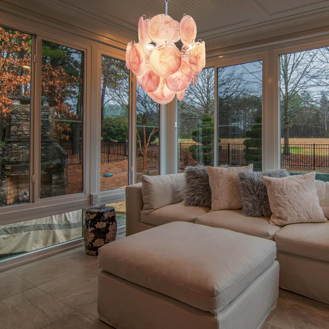 luxury-pink-murano-style-glass-disk-chandelier-elegant-mid-century-ceiling-light