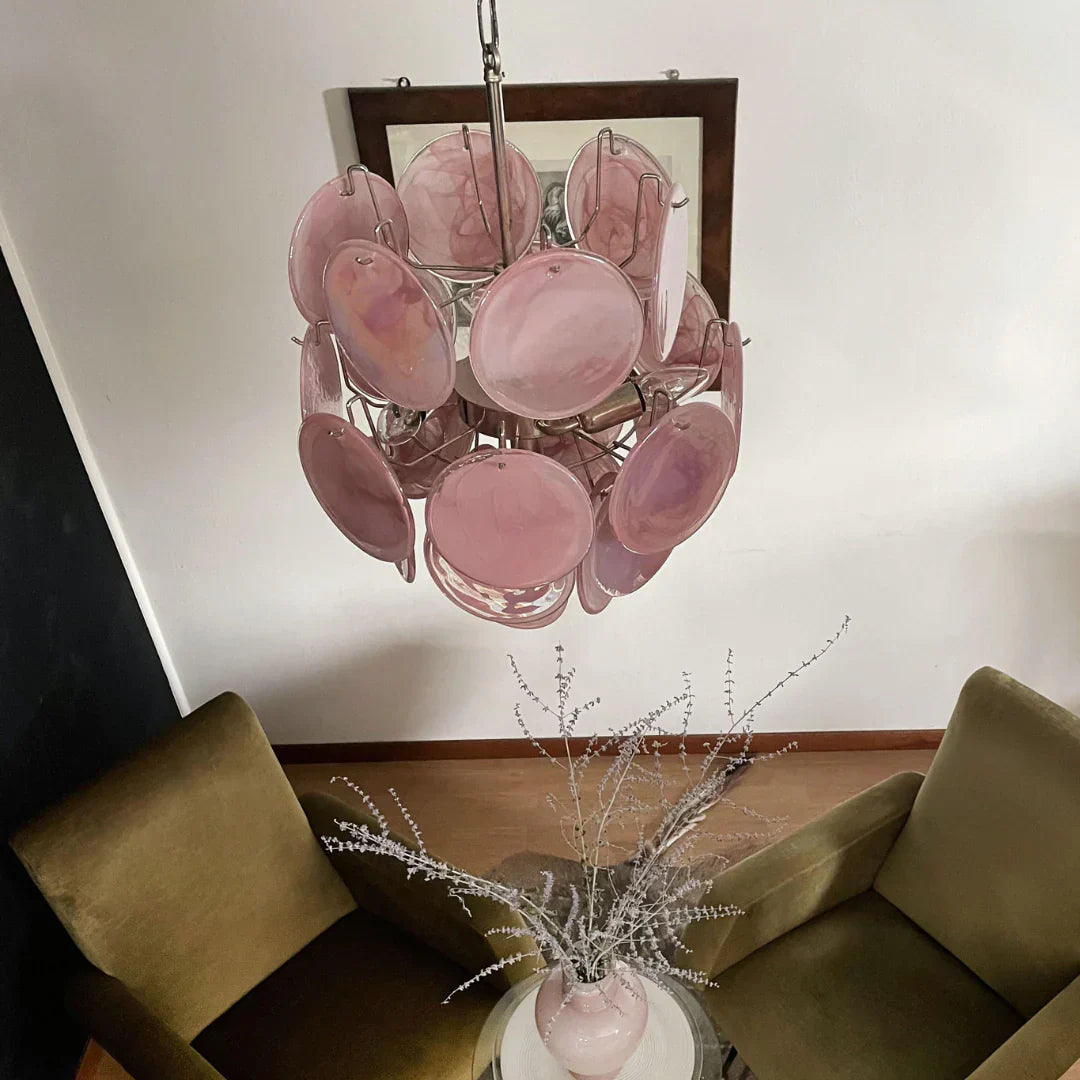 luxury-pink-murano-style-glass-disk-chandelier-elegant-mid-century-ceiling-light