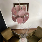 luxury-pink-murano-style-glass-disk-chandelier-elegant-mid-century-ceiling-light