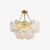 luxury-ribbed-glass-shell-pendant-chandelier-brass-finish-modern-ceiling-light-fixture
