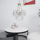luxury-ribbed-glass-shell-pendant-chandelier-brass-finish-modern-ceiling-light-fixture
