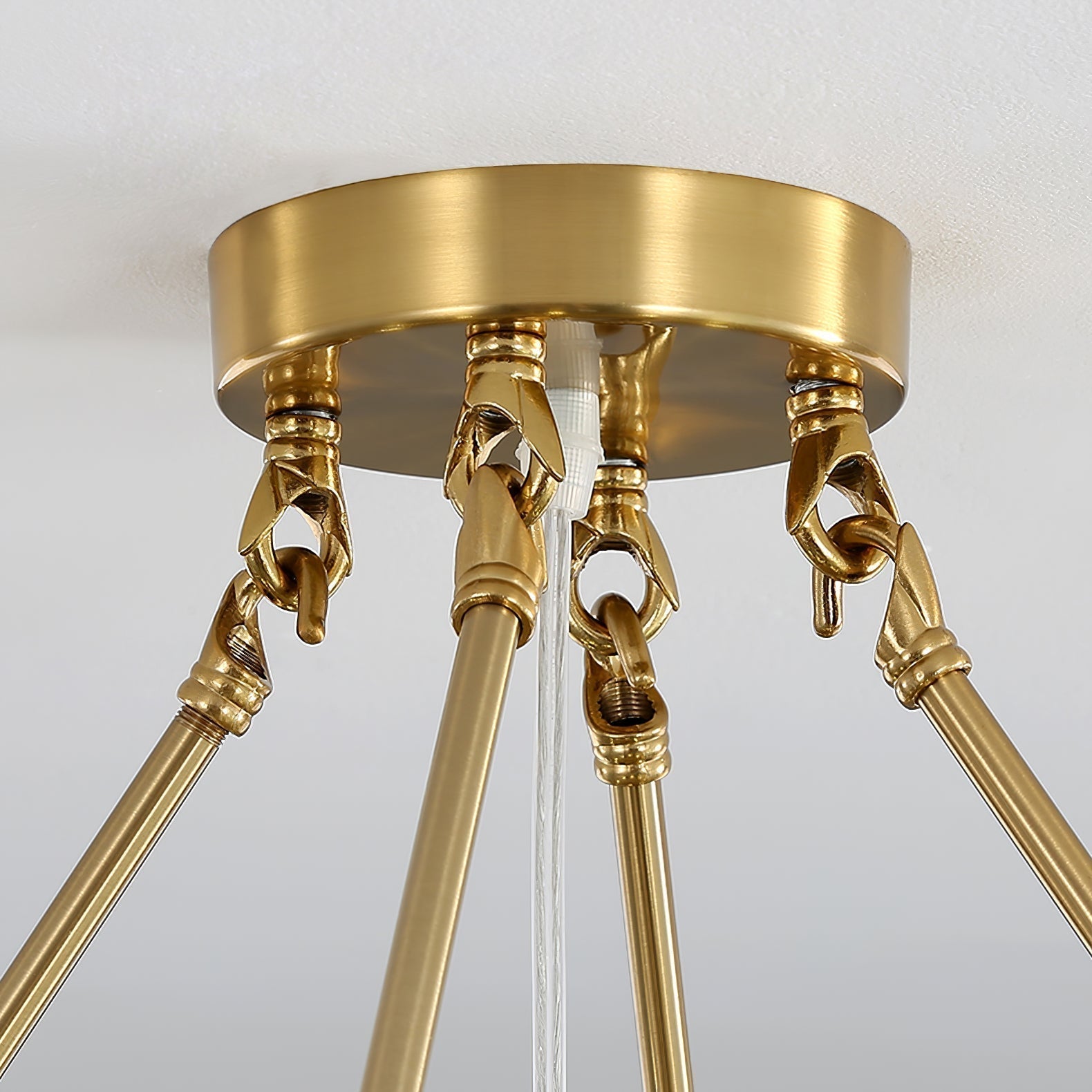 luxury-ribbed-glass-shell-pendant-chandelier-brass-finish-modern-ceiling-light-fixture