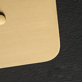 Luxury Rounded Square Copper LED Wall Sconce Modern Glass Indoor Light for Bedroom and Living Room