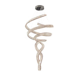Luxury Spiral Crystal LED Chandelier Large Modern Ceiling Light for High Ceilings