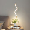 Luxury Spiral Rope LED Pendant Light with Dimmable Remote Control Modern Brass Hanging Ceiling Lamp