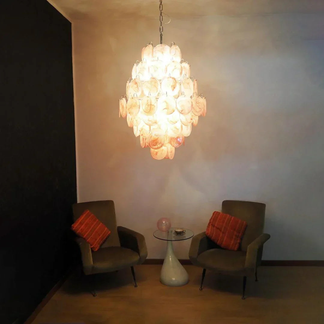 luxury-vintage-murano-pink-glass-disk-chandelier-large-italian-design-pendant-light