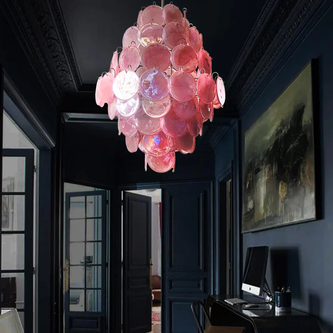 luxury-vintage-murano-pink-glass-disk-chandelier-large-italian-design-pendant-light