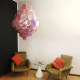 luxury-vintage-murano-pink-glass-disk-chandelier-large-italian-design-pendant-light