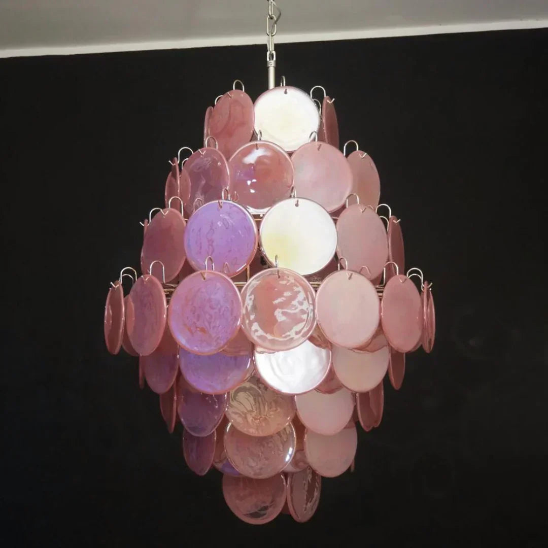 luxury-vintage-murano-pink-glass-disk-chandelier-large-italian-design-pendant-light