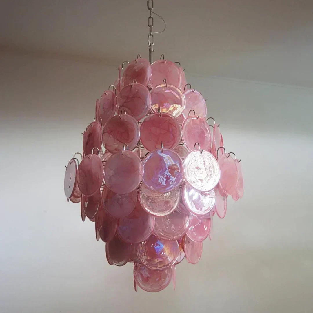 luxury-vintage-murano-pink-glass-disk-chandelier-large-italian-design-pendant-light