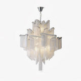 Luxury Waterfall Metal Chain Chandelier Modern Cascading Pendant Light for Dining Room