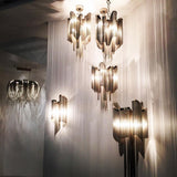 Luxury Waterfall Metal Chain Chandelier Modern Cascading Pendant Light for Dining Room