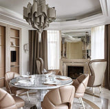 Luxury Waterfall Metal Chain Chandelier Modern Cascading Pendant Light for Dining Room
