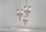 Luxury Waterfall Metal Chain Chandelier Modern Cascading Pendant Light for Dining Room