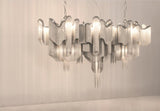 Luxury Waterfall Metal Chain Chandelier Modern Cascading Pendant Light for Dining Room