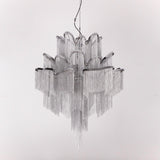 Luxury Waterfall Metal Chain Chandelier Modern Cascading Pendant Light for Dining Room