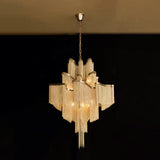 Luxury Waterfall Metal Chain Chandelier Modern Cascading Pendant Light for Dining Room