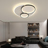 Modern Three Ring Geometric LED Ceiling Light Metal Flush Mount Fixture for Bedroom and Living Room