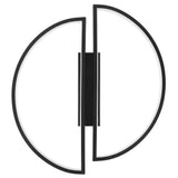 Modern Semi Circle LED Flush Mount Ceiling Light Dimmable Geometric Lighting for Bedrooms and Living Rooms